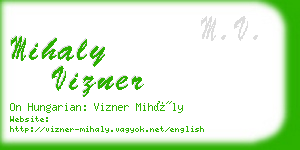 mihaly vizner business card